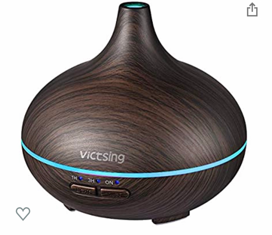 VicTsing Essential Oil Diffuser, 150ml Mini Wood Grain Aroma Diffuser, Aromatherapy Diffuser with Auto Shut-Off Function and BPA-Free for Office Home Study Yoga Spa Baby (Dark Brown) | Goods4U!